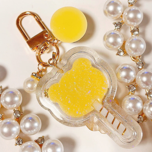 プリンくまロリポップ シャカシャカキーホルダー シェイカー