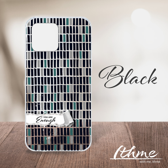 全機種対応 / tile ★ 名入れ可【スマホハードケース・クリアケース・ iphone Android系・タイル柄】 5枚目の画像