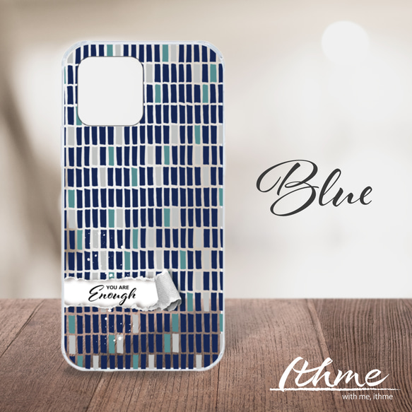 全機種対応 / tile ★ 名入れ可【スマホハードケース・クリアケース・ iphone Android系・タイル柄】 4枚目の画像