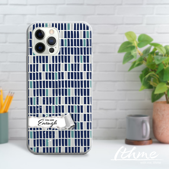 全機種対応 / tile ★ 名入れ可【スマホハードケース・クリアケース・ iphone Android系・タイル柄】 1枚目の画像