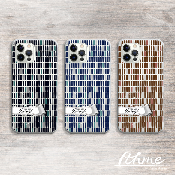 全機種対応 / tile ★ 名入れ可【スマホハードケース・クリアケース・ iphone Android系・タイル柄】 3枚目の画像