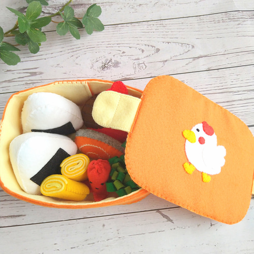 お弁当箱付き／人気おかずのフェルトお弁当セット おもちゃ・人形 お  