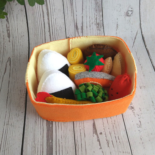 お弁当箱付き／人気おかずのフェルトお弁当セット おもちゃ・人形 お  