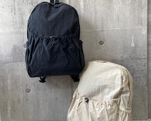 ナイロンキリュック　黒　可愛い　シンプル　ハンドメイド 1905dde18fd7e564e6a7c3d43aab46