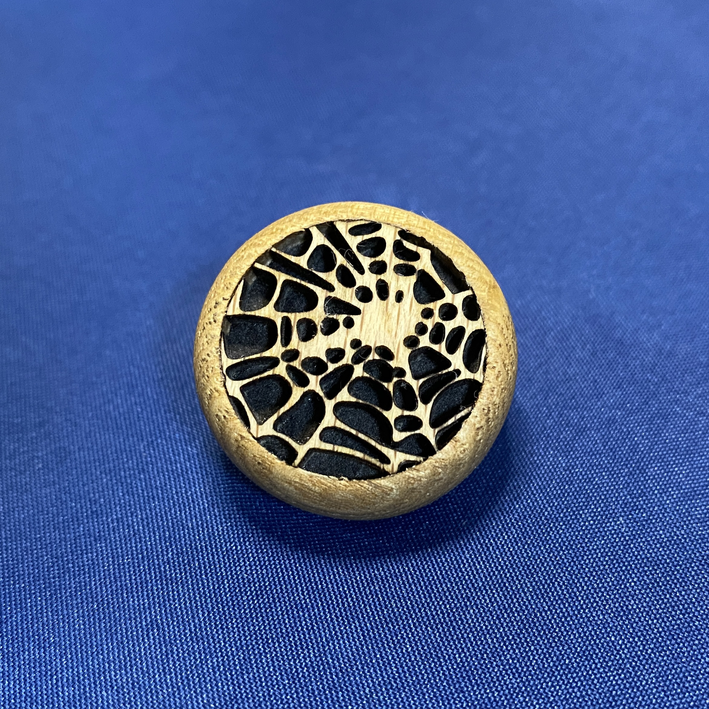 リバーシブル帯留め　蜘蛛の巣　(三分紐用)