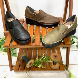 【新年福袋2024♪】繫帶靴（IC-500）和厚底懶人鞋（MC-46），顏色和尺寸可選 第3張的照片