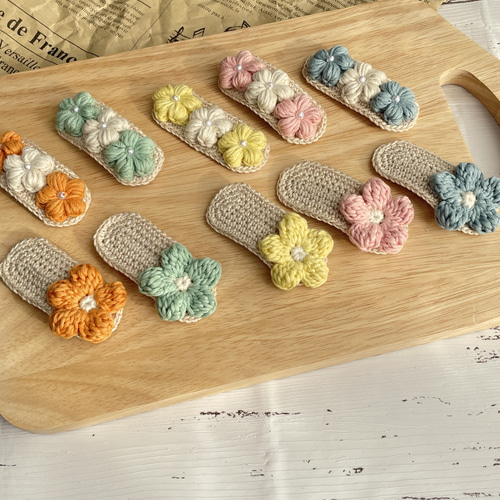 かぎ針編み お花 ヘアピン 雑貨・その他 ruima 通販 17046254｜Creema