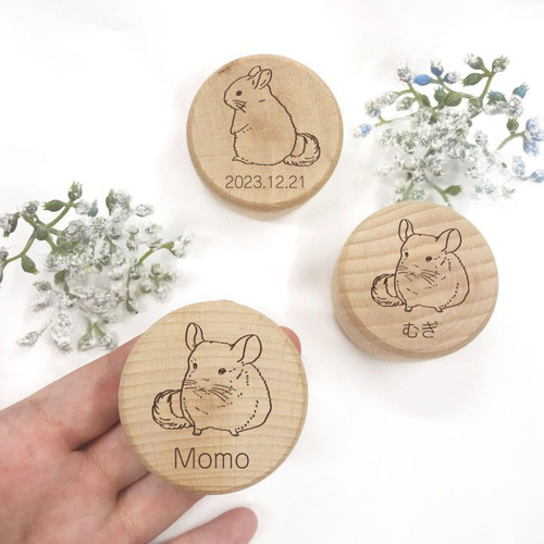 名入れ チンチラ ケース ボックス 刻印 毛玉 小動物 【Koral