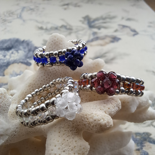 古代ビーズ リング ラピス ダイヤモンド 12号～13号