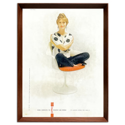 knoll ノール チューリップチェア 1960年代 アメリカ ヴィンテージ 雑誌 広告 額付 ポスター 3枚目の画像