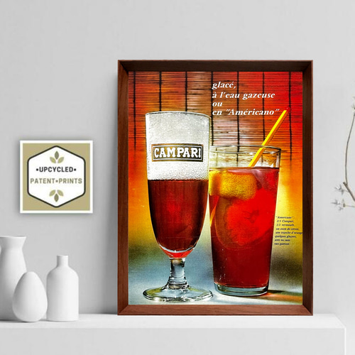 カンパリ 1960年代 フランス ヴィンテージ 雑誌 広告 額付 ポスター