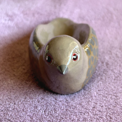 キジバトの小物入れ⭐︎石塑粘土 2枚目の画像
