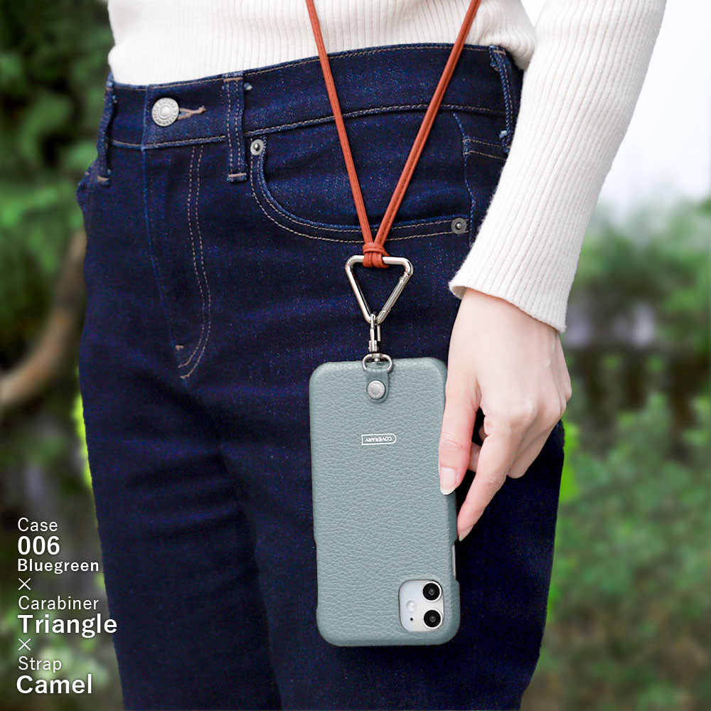 ◯△ 本革　スマホケース　肩紐　スマホショルダー　ほぼ全機種対応  Galaxy iPhone #mm00000450