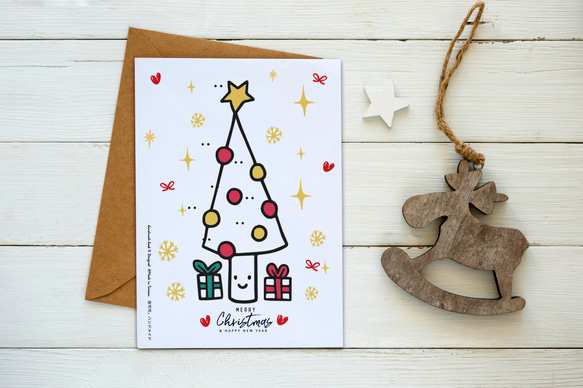 微笑聖誕樹【CM17014】洛可可草莓 WELKIN手創明信片/聖誕卡片 第5張的照片