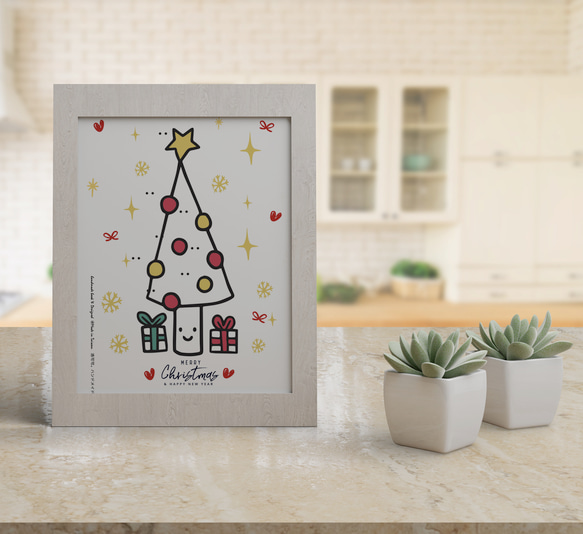 微笑聖誕樹【CM17014】洛可可草莓 WELKIN手創明信片/聖誕卡片 第4張的照片