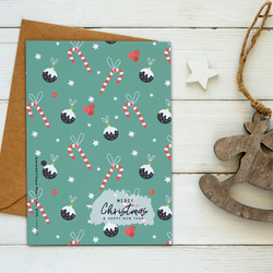 綠色耶誕飾品聖誕卡【CM17016】洛可可草莓WELKIN手創明信片 卡片 第3張的照片