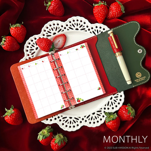 追加あり　苺③のんとむさん専用 ミニ6用】いちごリフィル / 3種 << SUB×MISSION >> 手帳 SUB×MISSION
