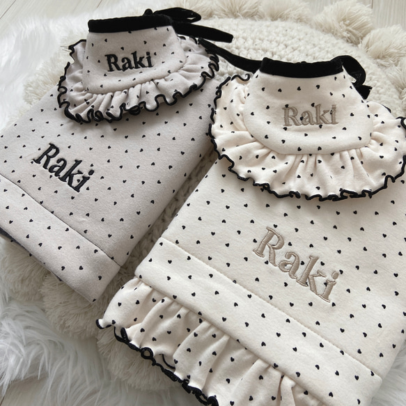 petit heart frill dog bib 5枚目の画像