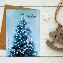迷濛的聖誕樹【CM17037】洛可可草莓 WELKIN手創明信片聖誕卡片 第3張的照片