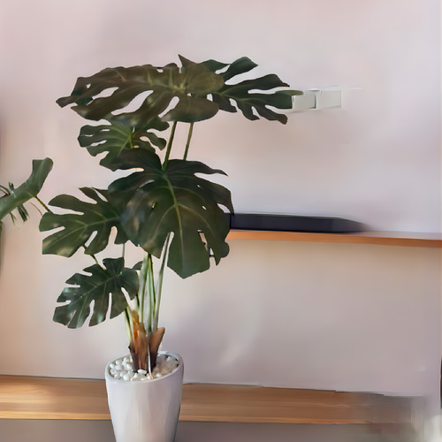 光触媒 人工観葉植物 ウォールグリーン フェイクグリーン モンステラ中 