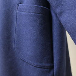 雙面羊毛材質❣️寬鬆肩部繭型大衣（羊毛/海軍藍） 第17張的照片