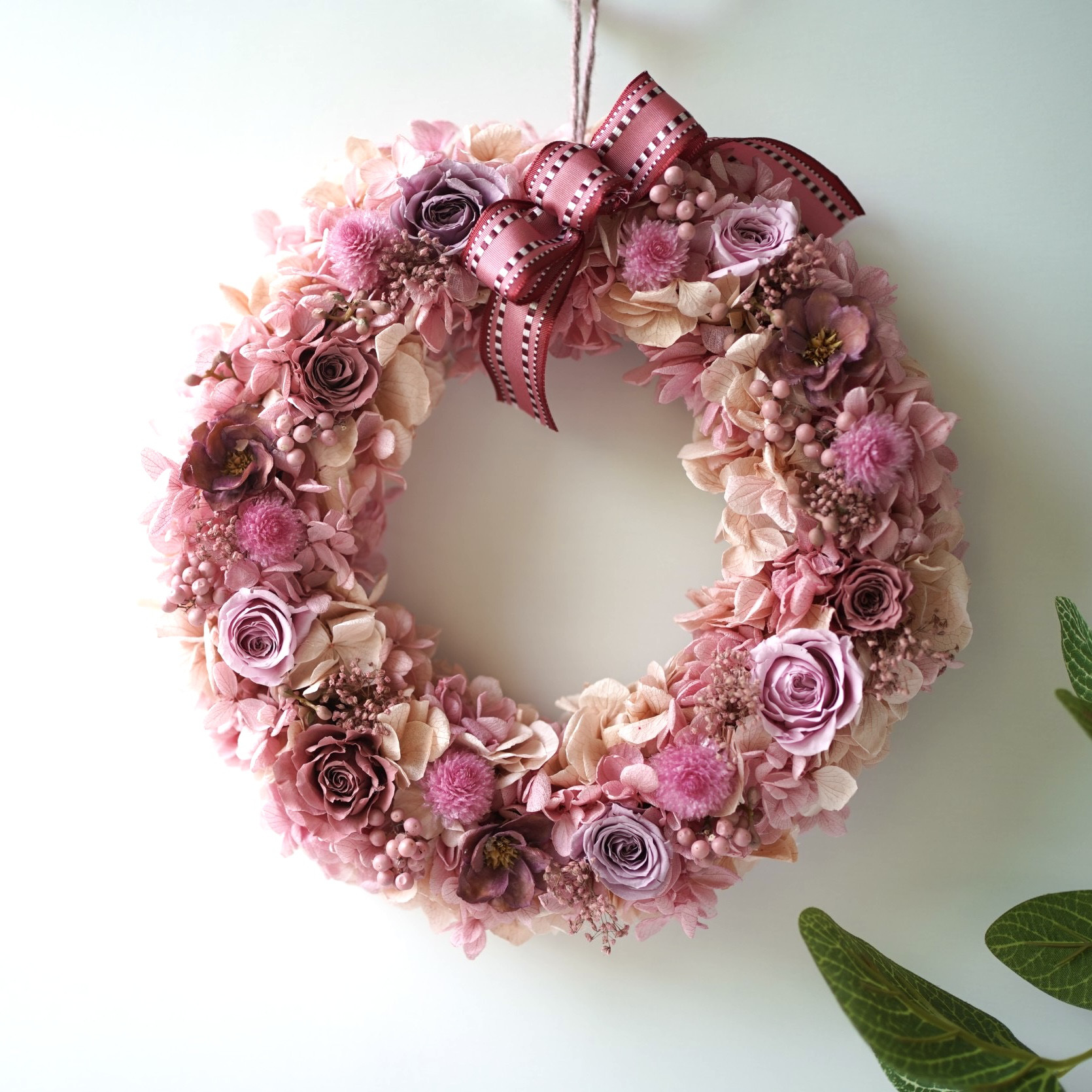 受注制作千日紅リース