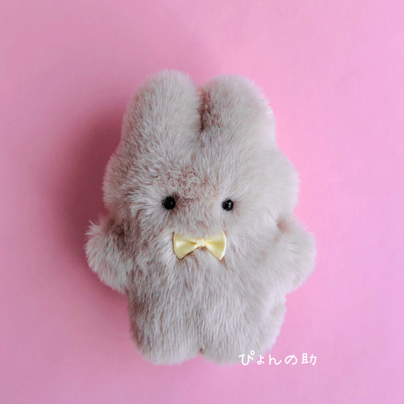 つるつる、ホワホワ、イエティうさぎのウサティ☆手のひらサイズの