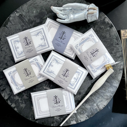 ネーム＆メッセージカード12枚セット// BLUE＆WHITE 4枚目の画像