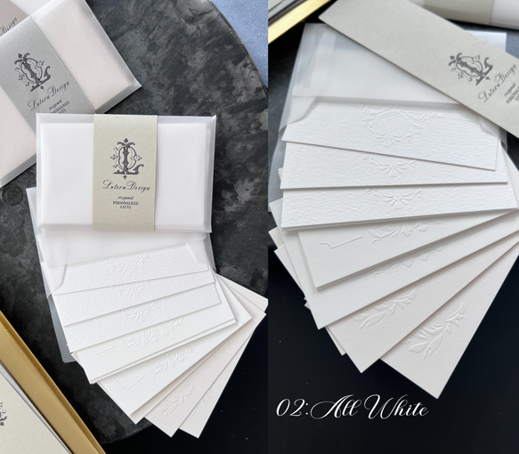 ネーム＆メッセージカード12枚セット// BLUE＆WHITE 5枚目の画像