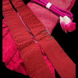 【スーパーゲリラ企画】6602正絹総絞り帯揚げ＆重ね衿 帯締めセット 成人式 3枚目の画像
