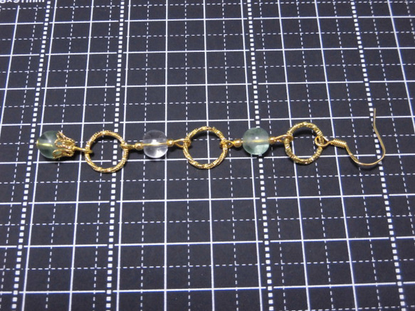 【銀925鉤】天然石x設計圓環長耳環533 第11張的照片