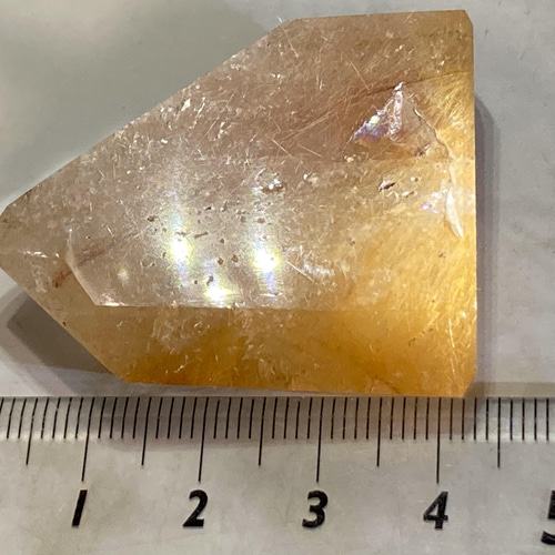 サンセット アンフィボール✨ ルチルクォーツ ポイント ポリッシュ 原石