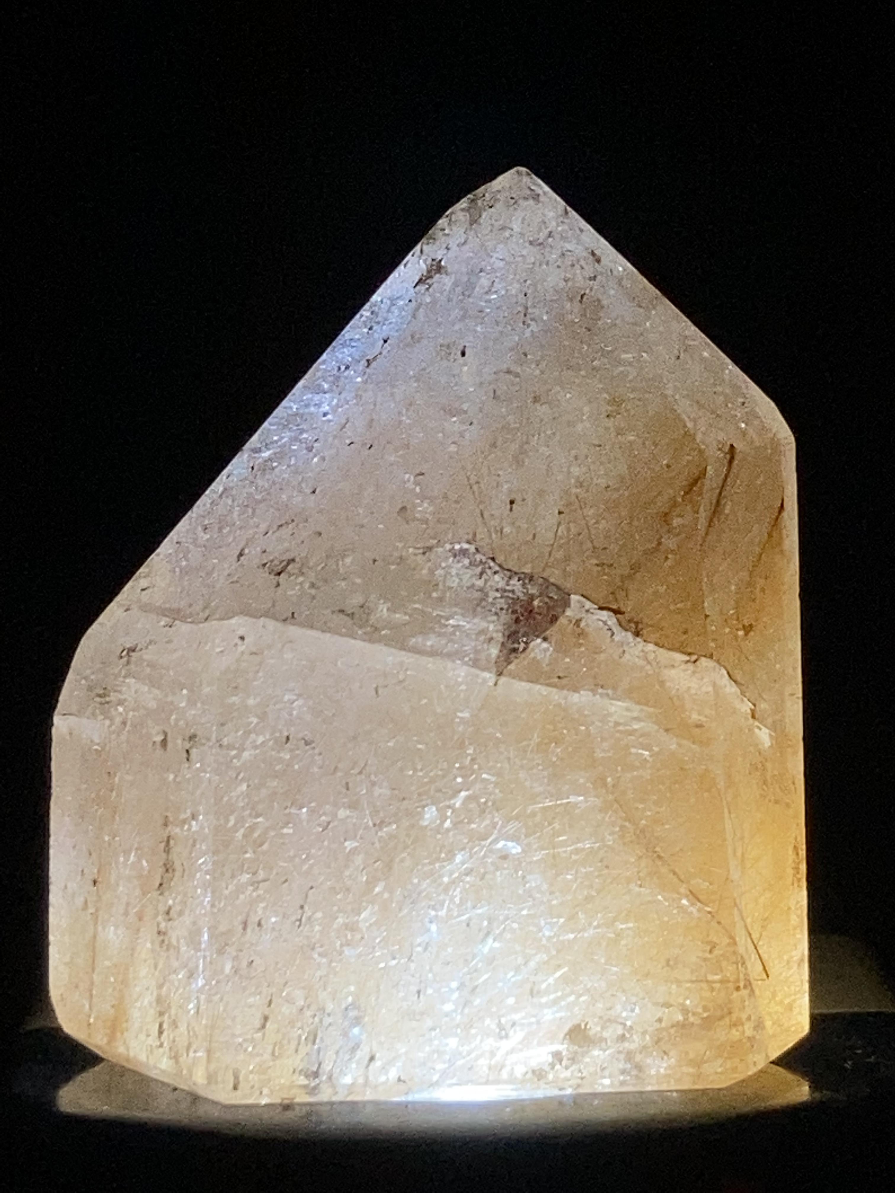 サンセット アンフィボール✨ ルチルクォーツ ポイント ポリッシュ 原石