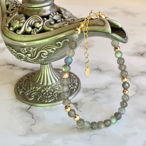 ラブラドライト 天然石ブレスレット*silver925 ブレスレット