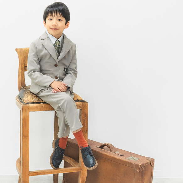 5歳 七五三 男の子 簡単着付け フルセット ウィリアムモリス ピンパーネル Boys 男の子のセレモニーSET/ウィリアムモリスピンパーネル生地