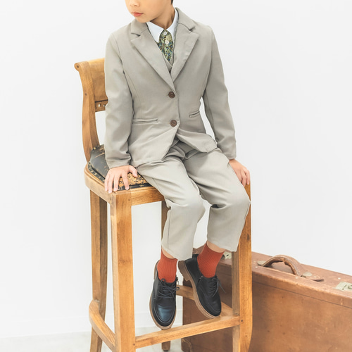 Boys 男の子のセレモニーSET/ウィリアムモリスピンパーネル生地