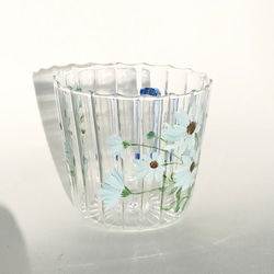 ブルーデイジーの耐熱ガラスマグカップ 3枚目の画像