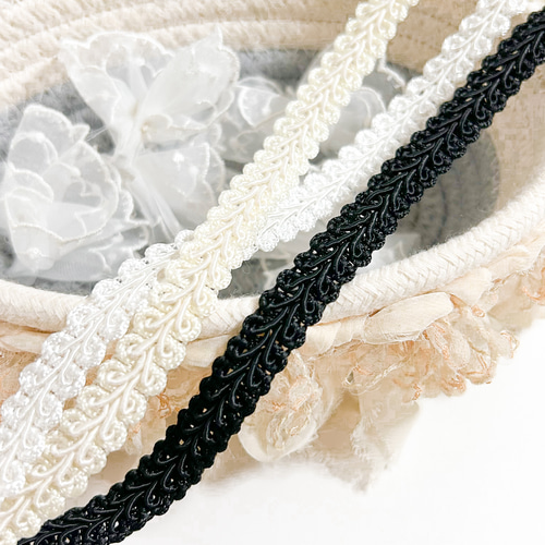 90cm》ブレード トリムレース 素材 リボン レース テープ シンプル