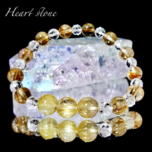 極上 ゴールドルチルクオーツ ブレスレット