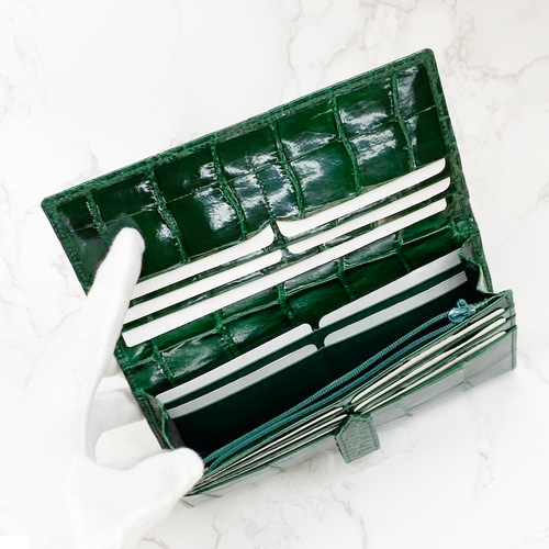 日本製 上質 スモールクロコダイル(プロサス） ロングウォレット