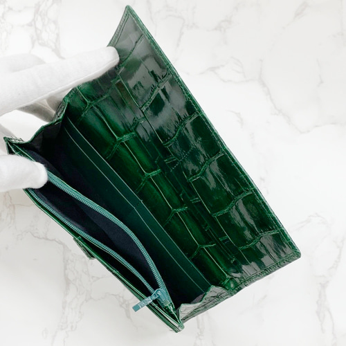 日本製 上質 スモールクロコダイル(プロサス） ロングウォレット