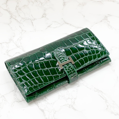 メ*ソ様 ポロサス　ロングウォレット　スモールクロコダイル　エクサルティファクト メ*ソ様 ポロサス ロングウォレット スモールクロコダイル エク