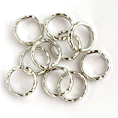 丸カン】 デザインカン デザイン丸カン デザインリング 本ロジウム 甲