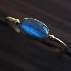 labradorite brass bangle (hekiraku) 4枚目の画像