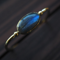 labradorite brass bangle (hekiraku) 5枚目の画像