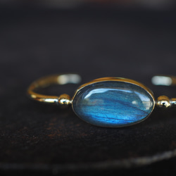 labradorite brass bangle (hekiraku) 9枚目の画像