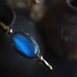 labradorite brass bangle (hekiraku) 8枚目の画像