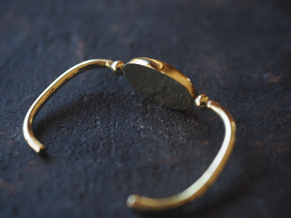 labradorite brass bangle (hekiraku) 12枚目の画像