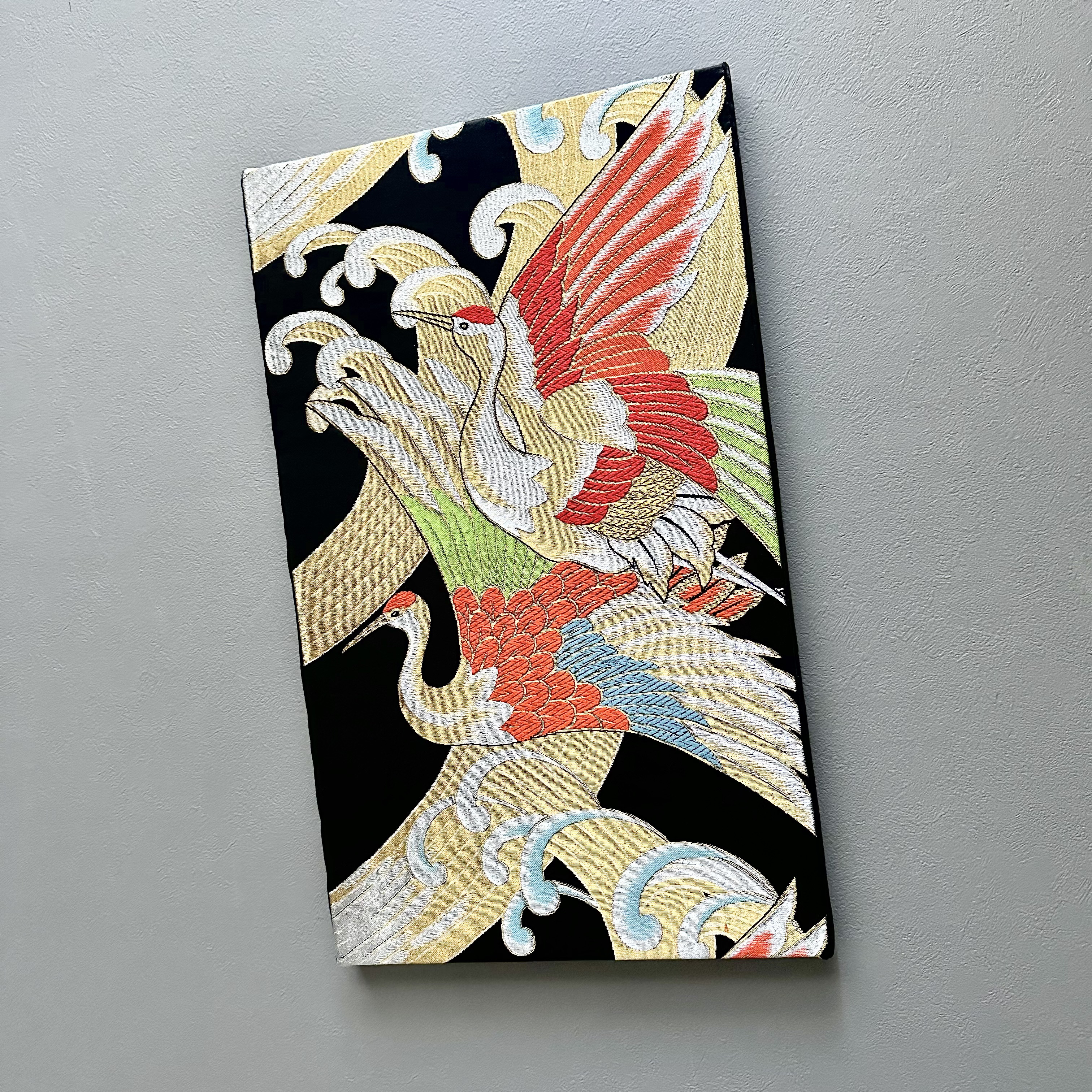 ファブリックパネル 着物とシマエナガphotoパネル 無学 