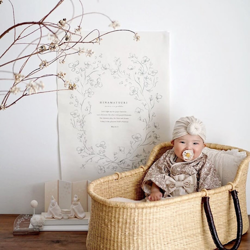 早割】Hinamatsuri tapestry / sakura | タペストリー | ひなまつり